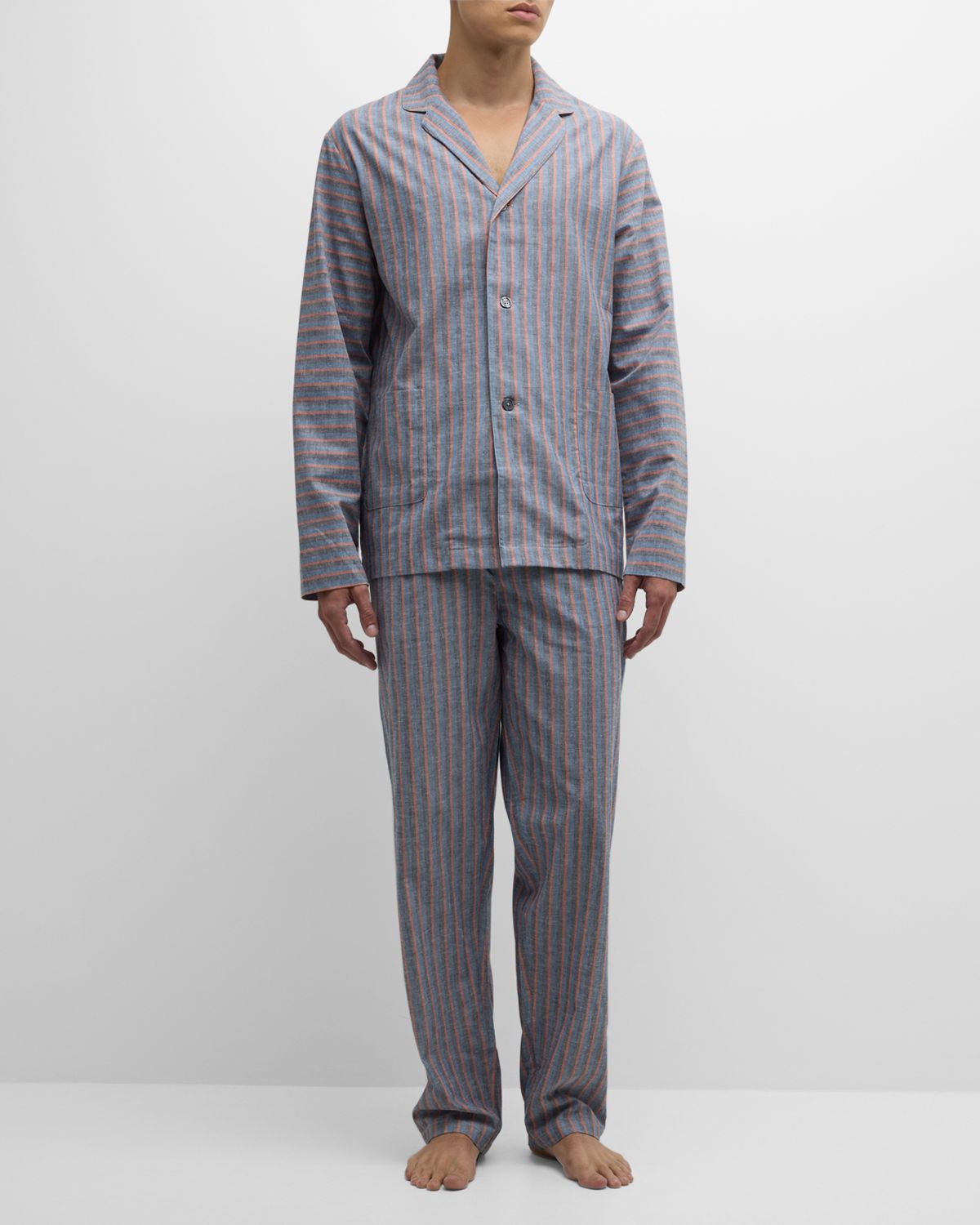 Paul Smith Men 's Cotton-Linen Long Pajama Set