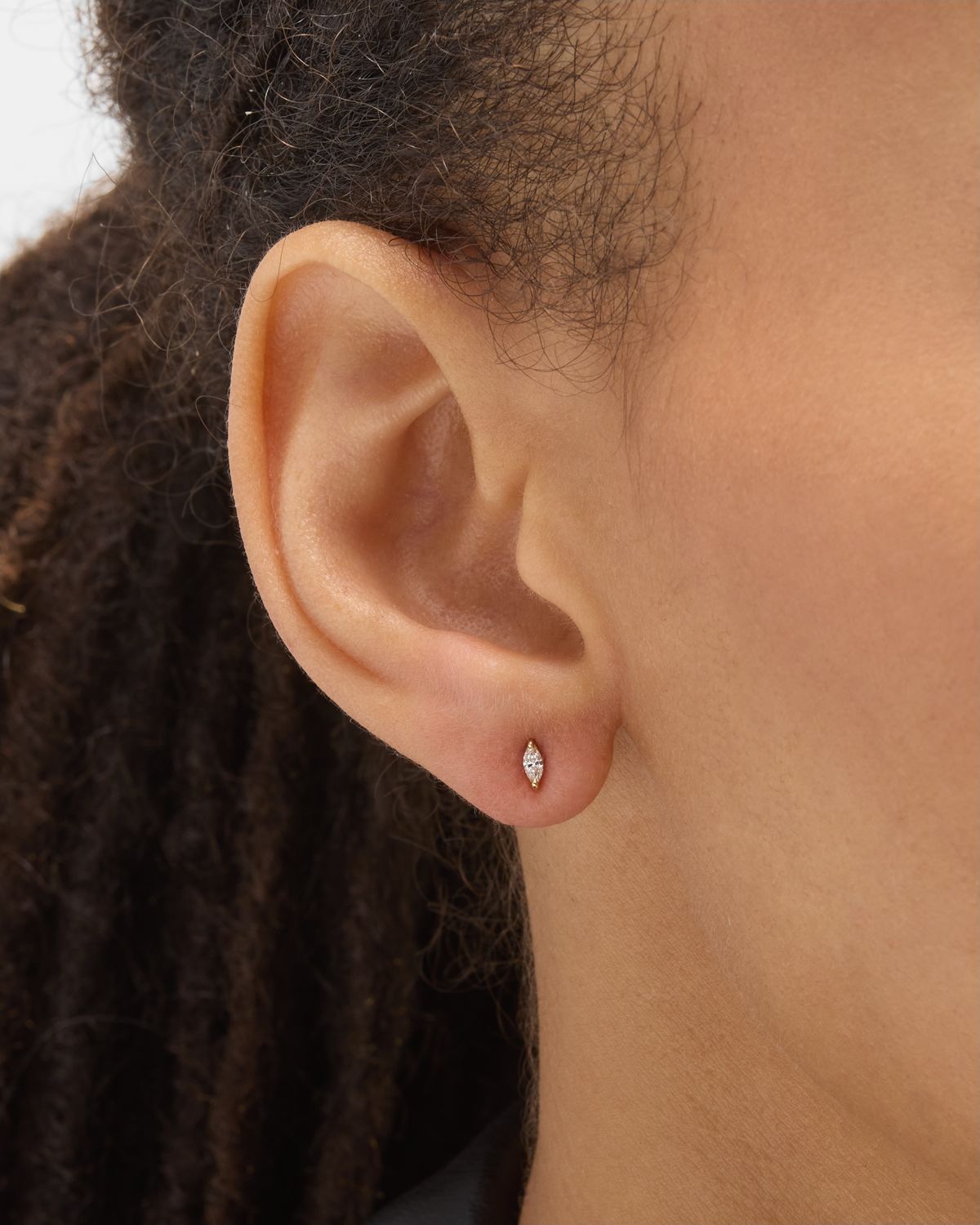 Zoe Lev Jewelry 14K Gold Marquise Diamond Stud Earrings