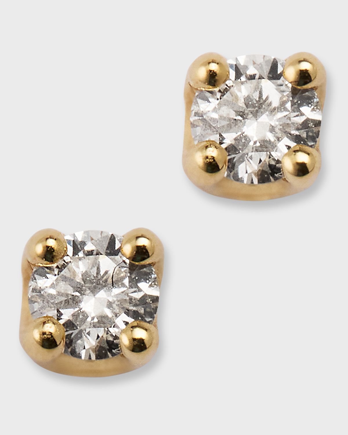 Zoe Lev Jewelry 14K Gold 4-Prong Diamond Stud Earrings