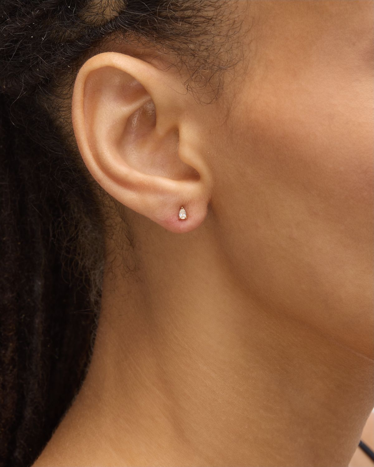 Zoe Lev Jewelry 14K Gold Diamond Pear Stud Earrings