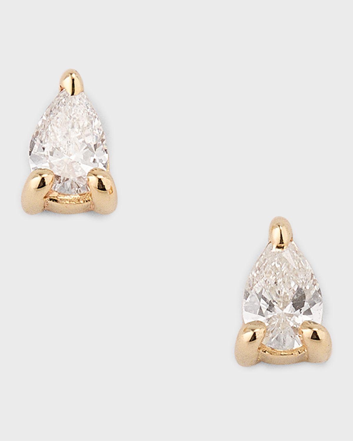 Zoe Lev Jewelry 14K Gold Diamond Pear Stud Earrings