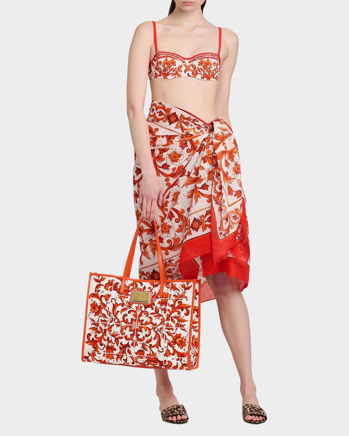 Dolce & Gabbana Majolica-Print Canvas Tote Bag | Thumbnail 5 Dolce & Gabbana Majolica-Print Canvas Tote Bag | Thumbnail 5