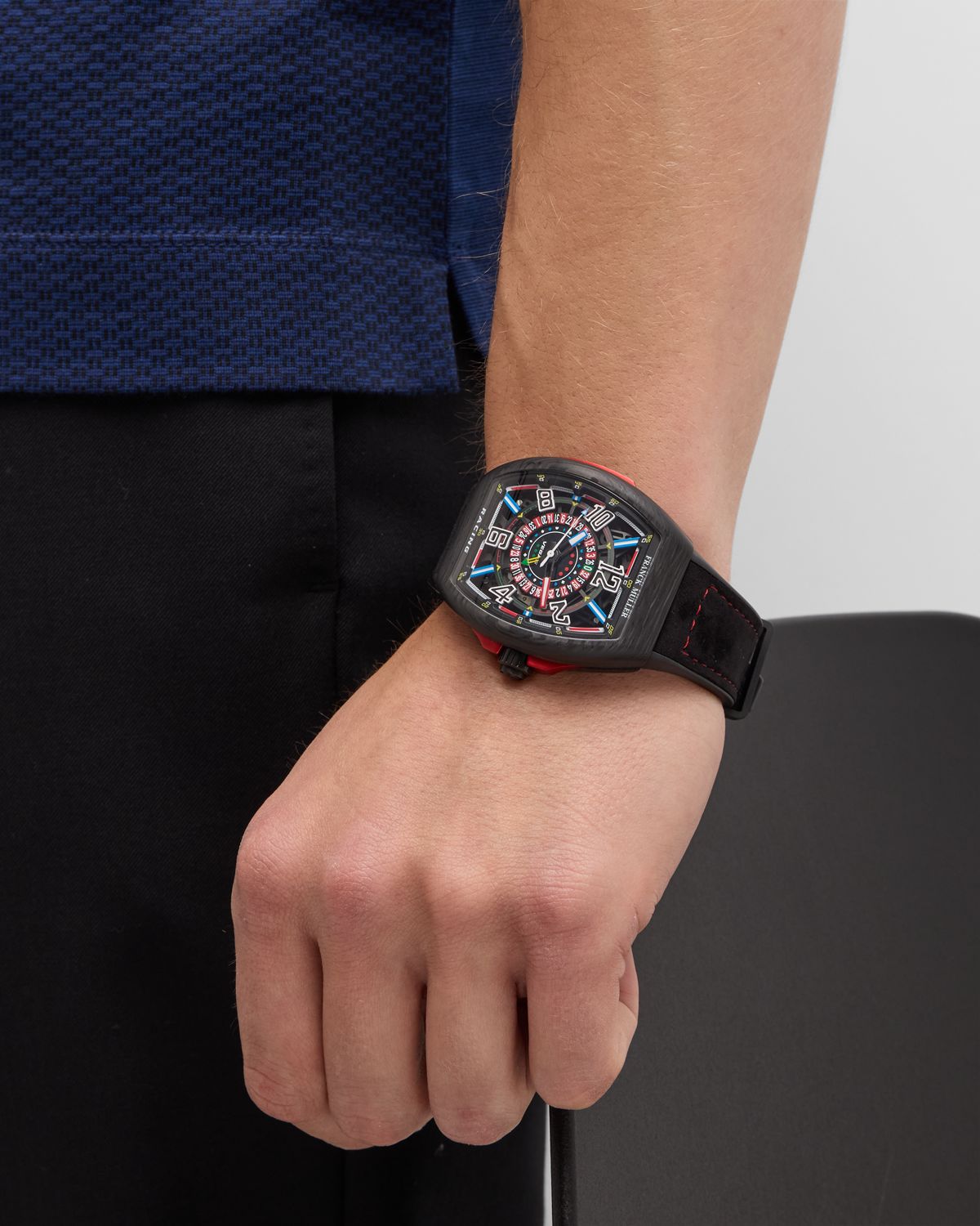 Franck Muller 45mm Vanguard Carbon Racing Vegas Watch