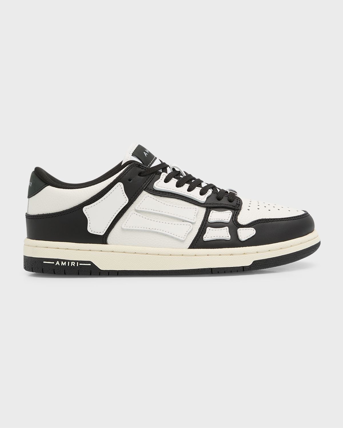 Amiri Skel Bicolor Leather Low-Top Sneakers