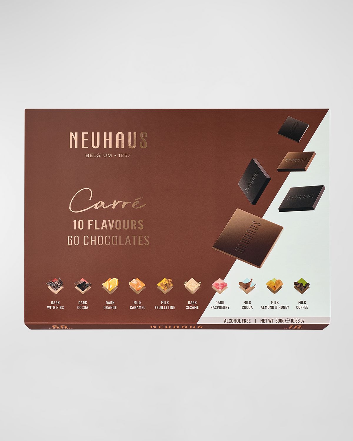 Neuhaus Chocolate Carre 10 Flavors, 60 pc