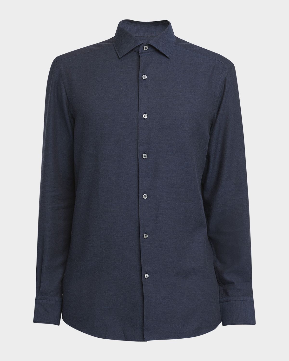 ZEGNA Men 's Cashmere-Cotton Cashco Sport Shirt | Thumbnail 5 ZEGNA Men 's Cashmere-Cotton Cashco Sport Shirt | Thumbnail 5