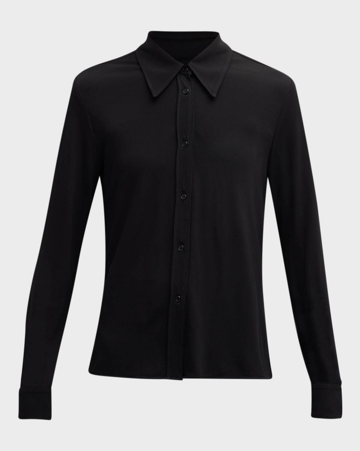 Nili Lotan Celestine Mesh Button-Front Shirt