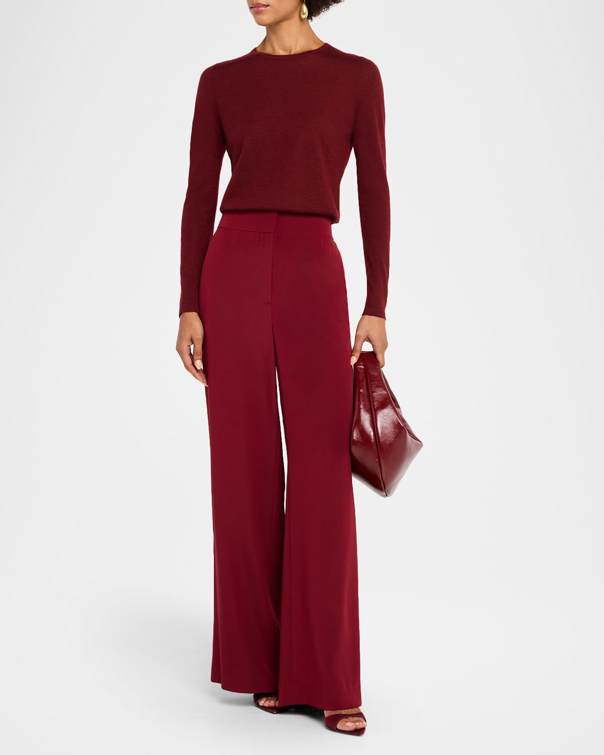 Neiman Marcus Cashmere Collection Cashmere Superfine Crewneck Top