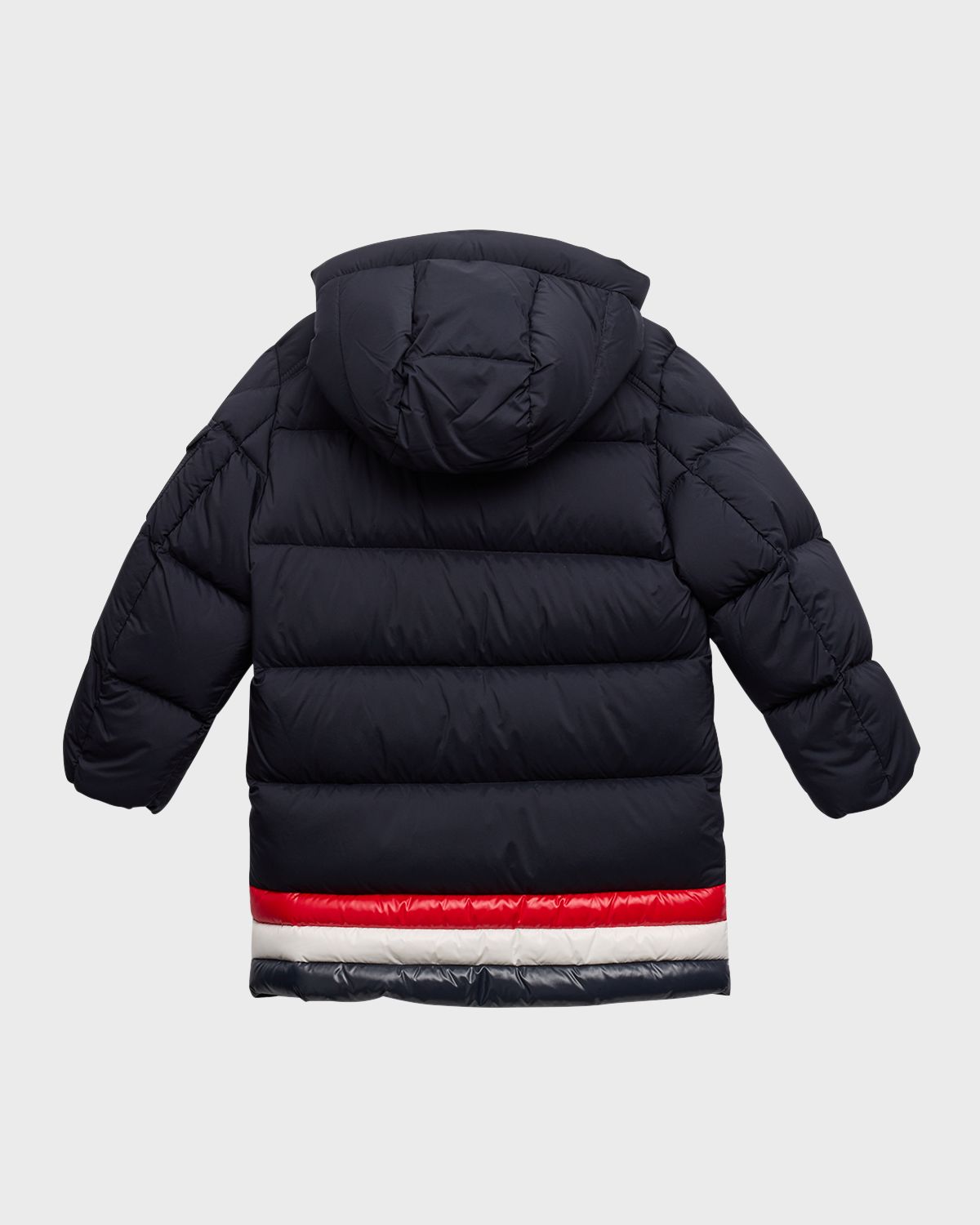 Moncler Boy 's Marat Striped Trim Long Parka, Size 8-14