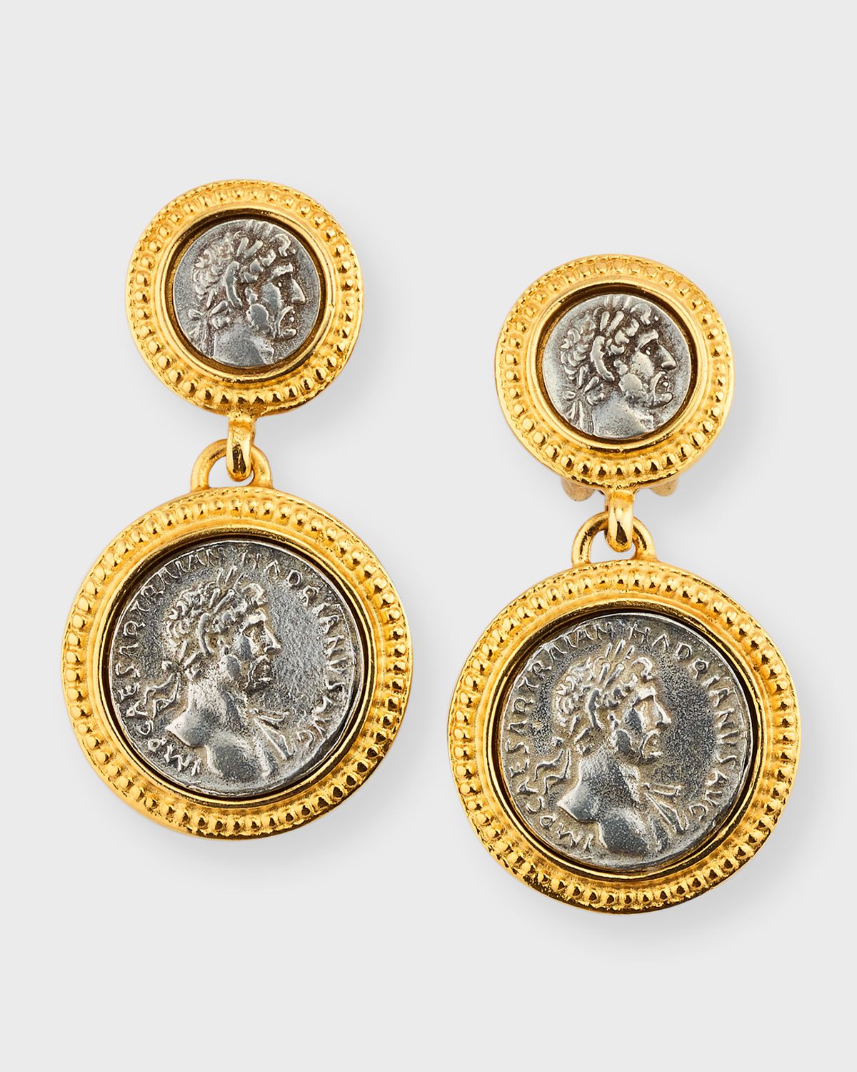 Ben-Amun 24K Gold Electroplate Coin Drop Earrings