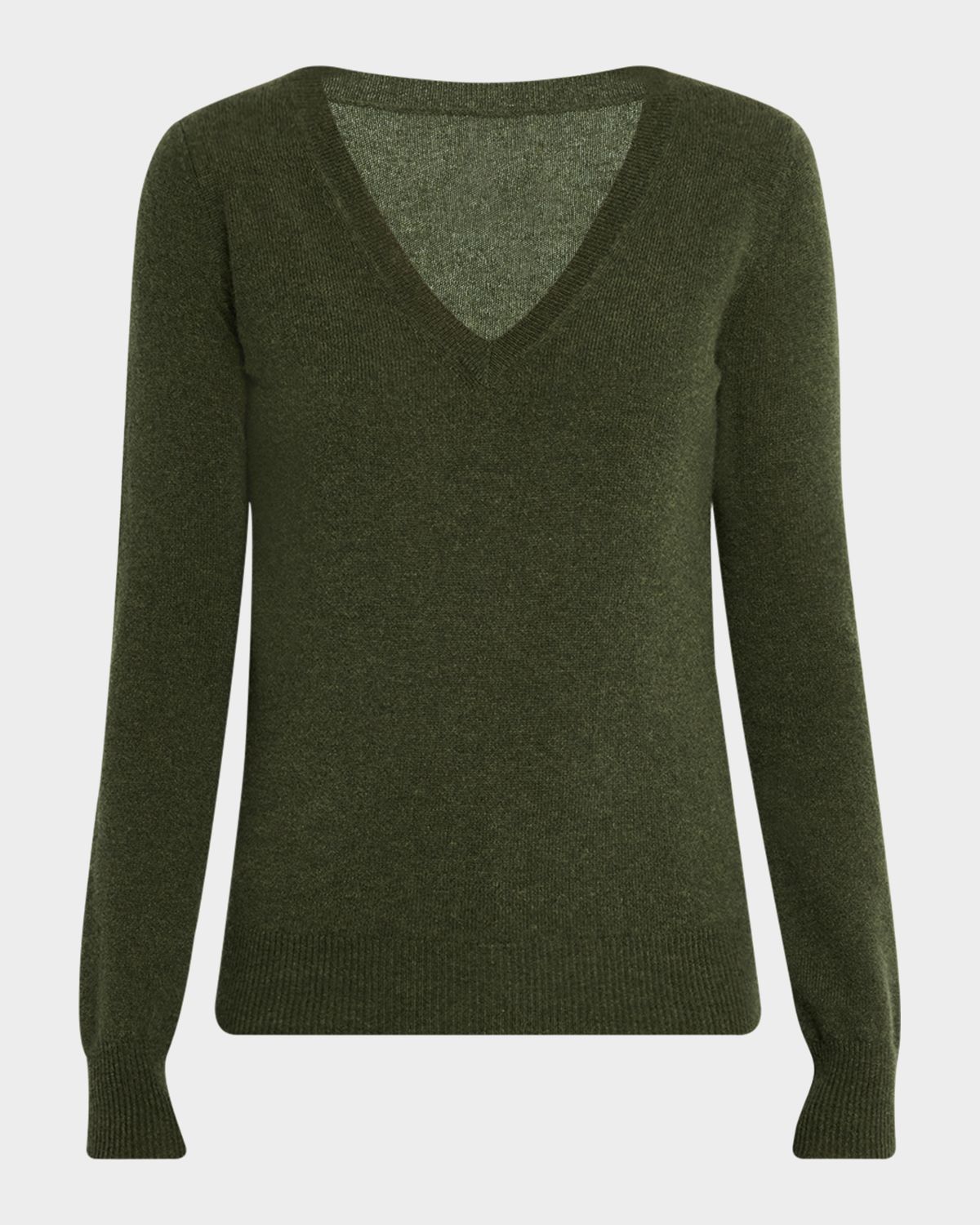 Neiman Marcus Cashmere Collection Cashmere Classic V-Neck Sweater