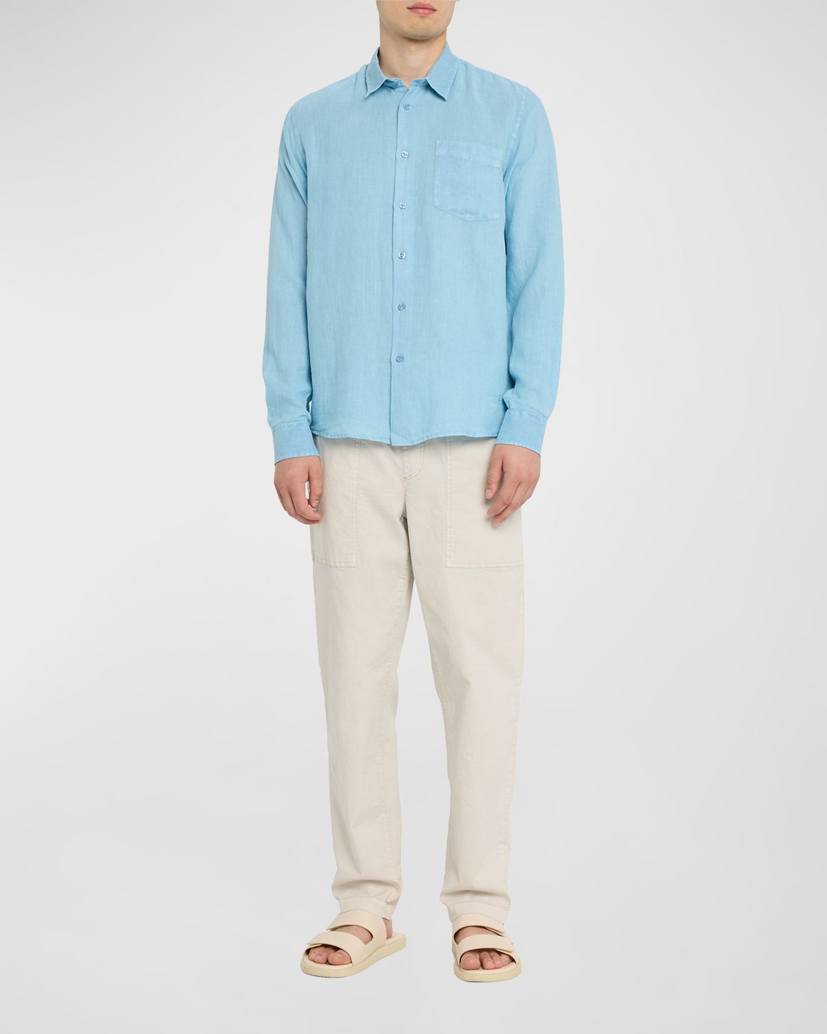 Vilebrequin Men 's Linen Sport Shirt