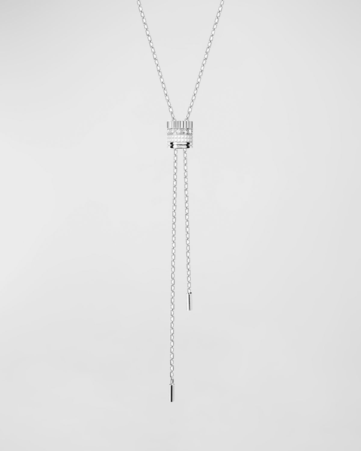 Boucheron Quatre 18K White Gold Double Edition Small Tie Necklace