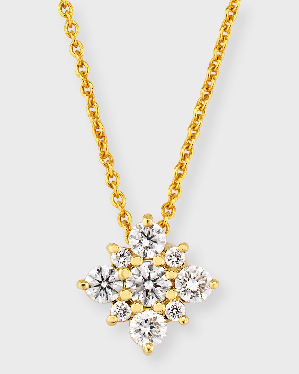 Roberto Coin 18K Yellow Gold Diamond Starburst Pendant Necklace