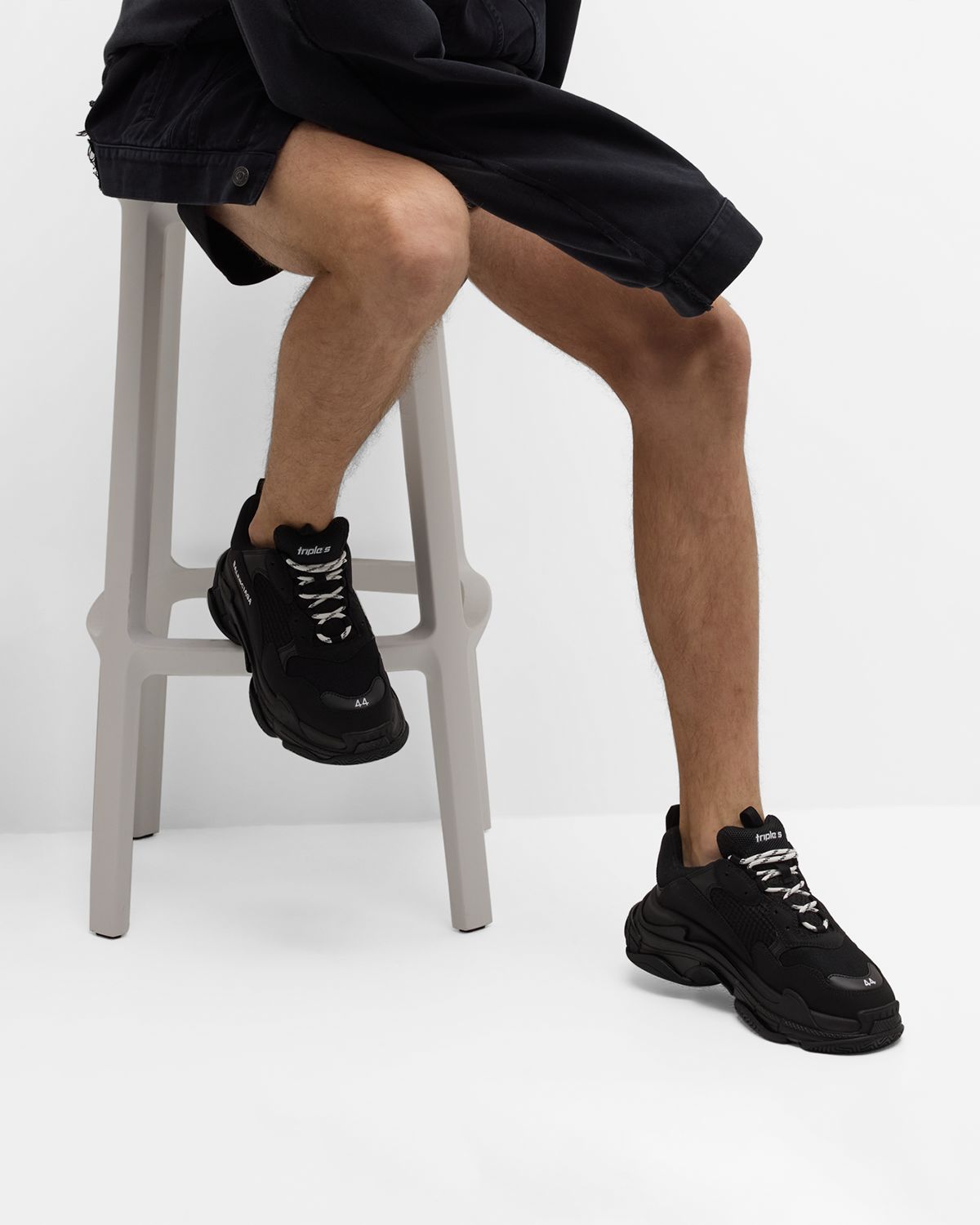 Balenciaga Men 's Triple S Mesh Runner Sneakers