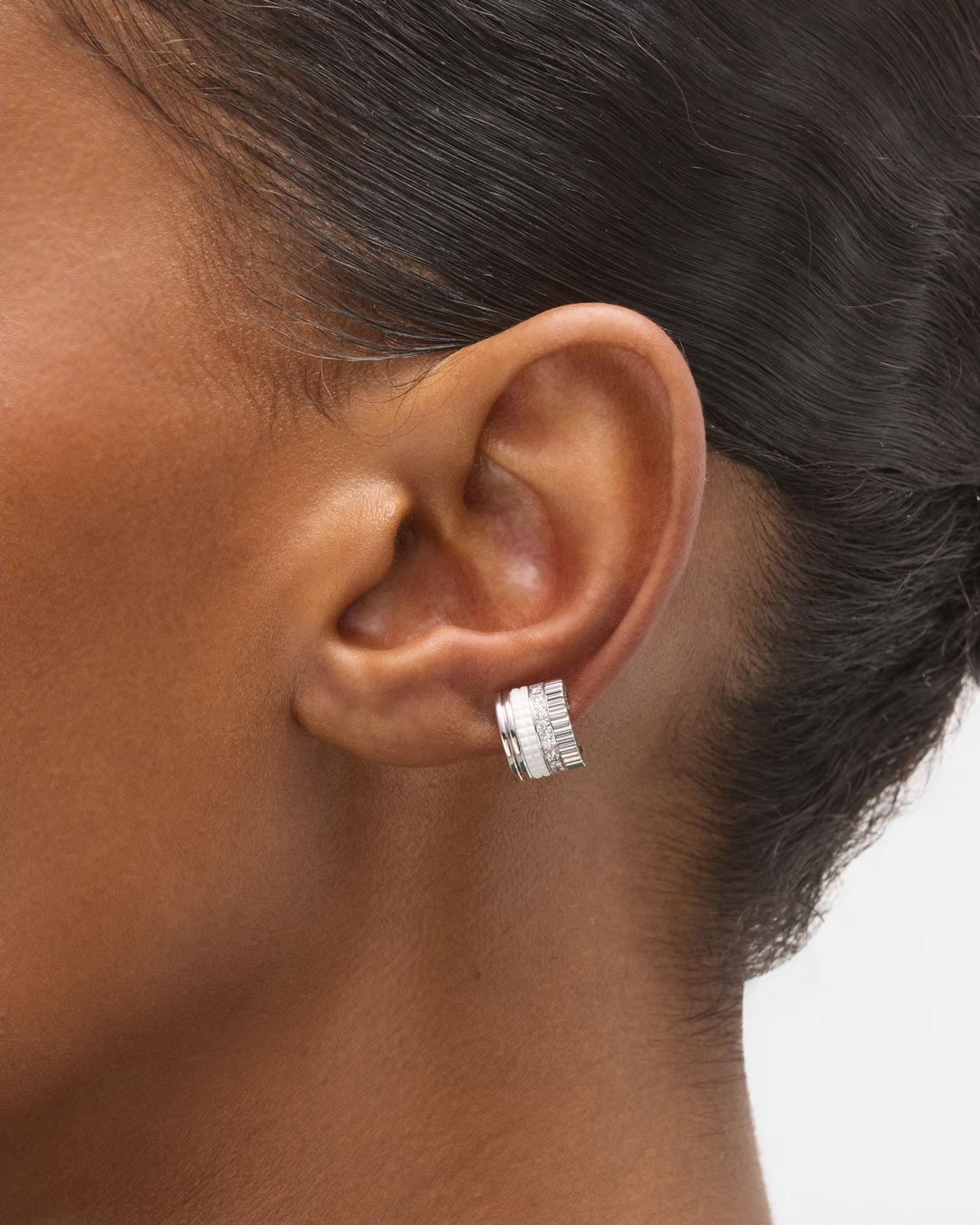 Boucheron Quatre 18K White Gold White Edition Single Clip Earring