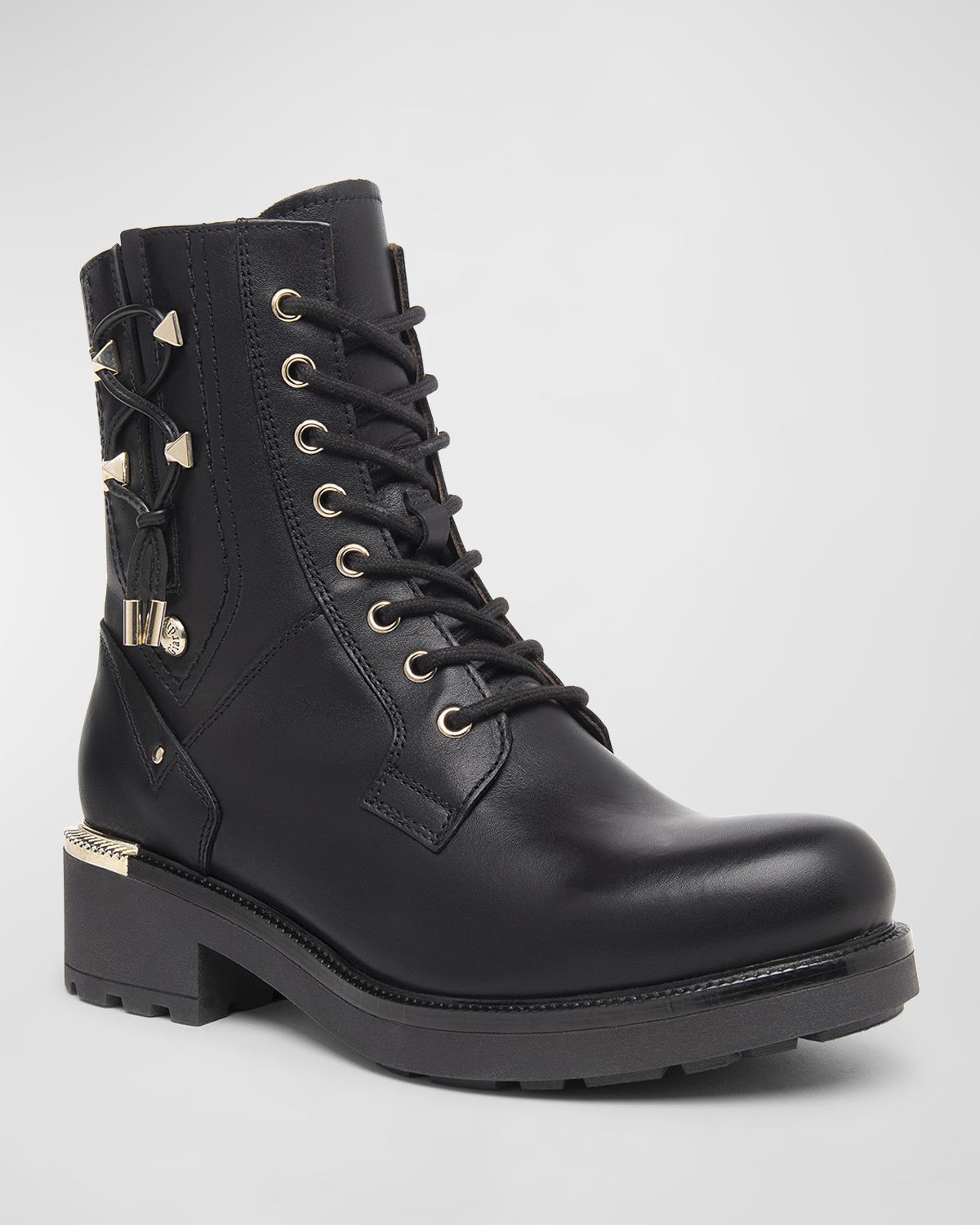 NeroGiardini Leather Corset Moto Booties