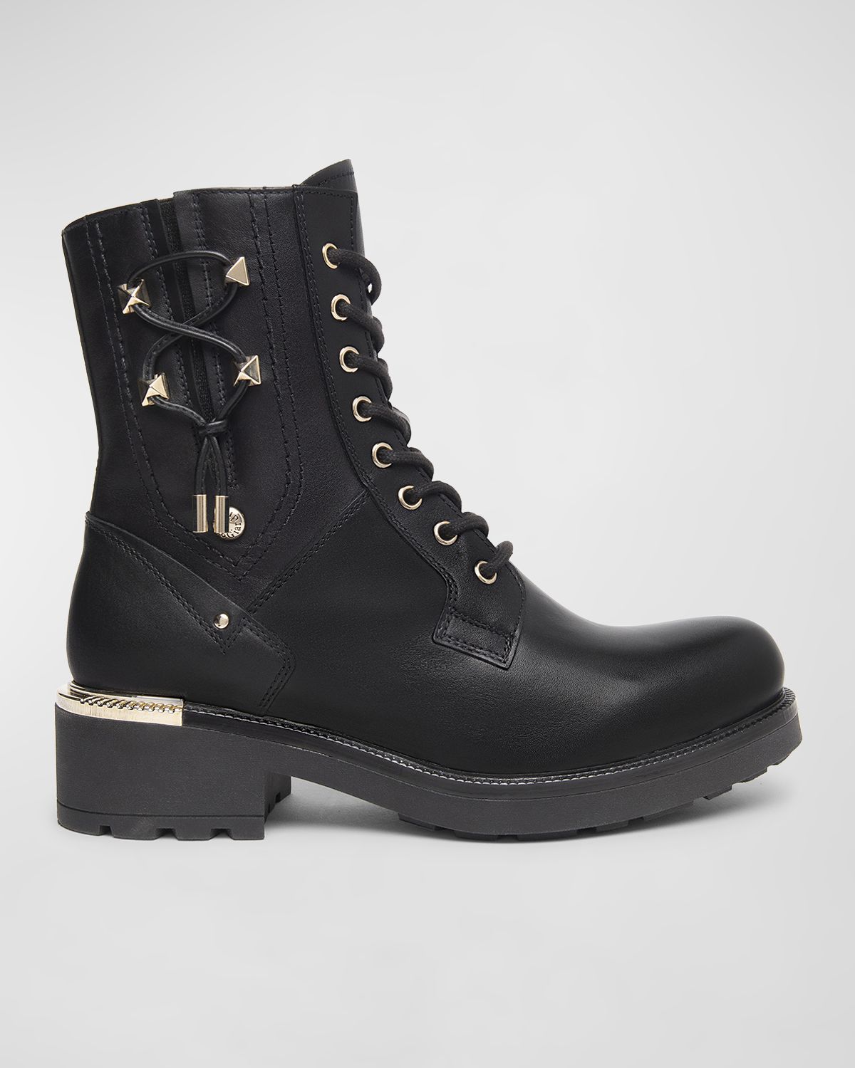 NeroGiardini Leather Corset Moto Booties