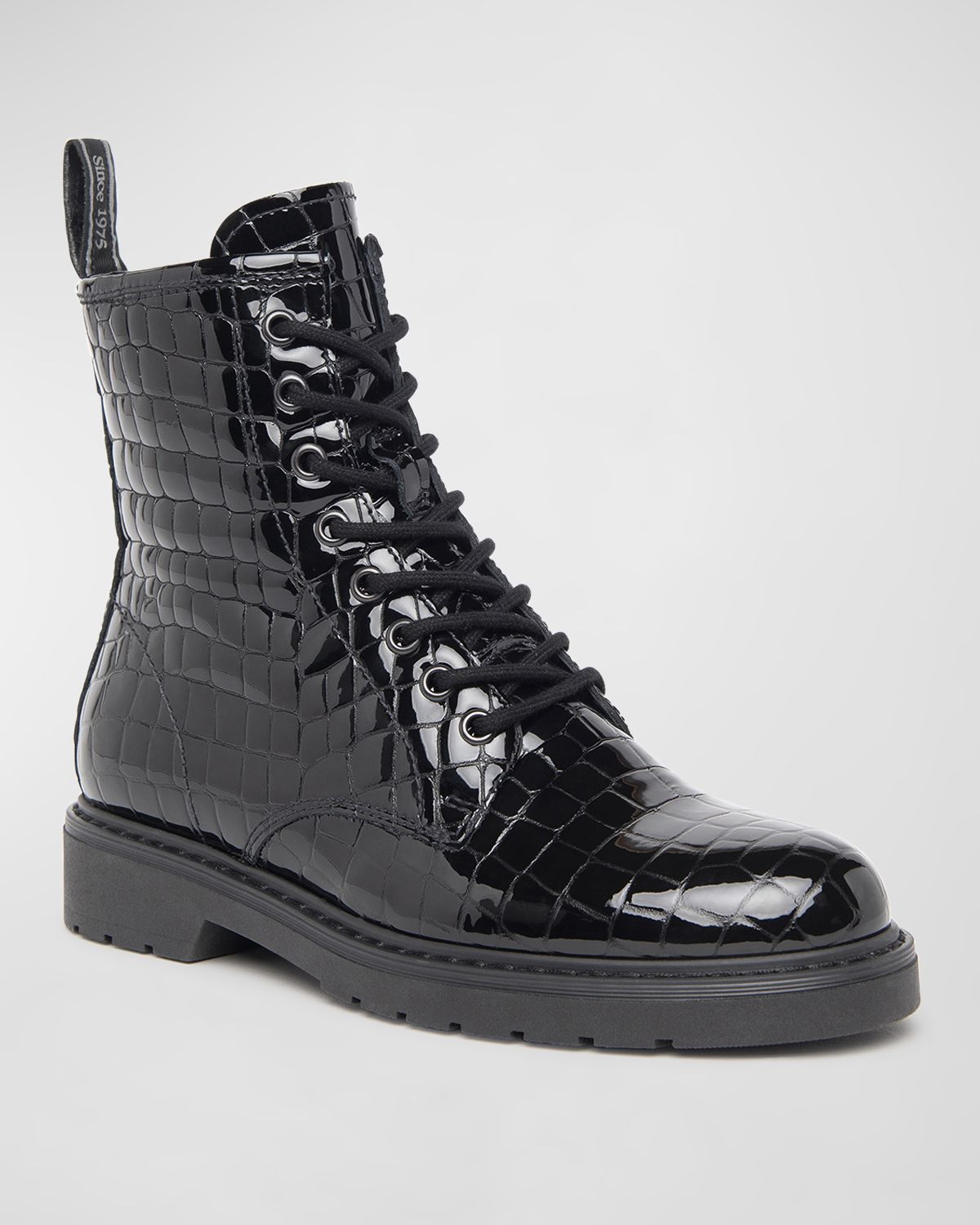 NeroGiardini Clean Croco Combat Boots