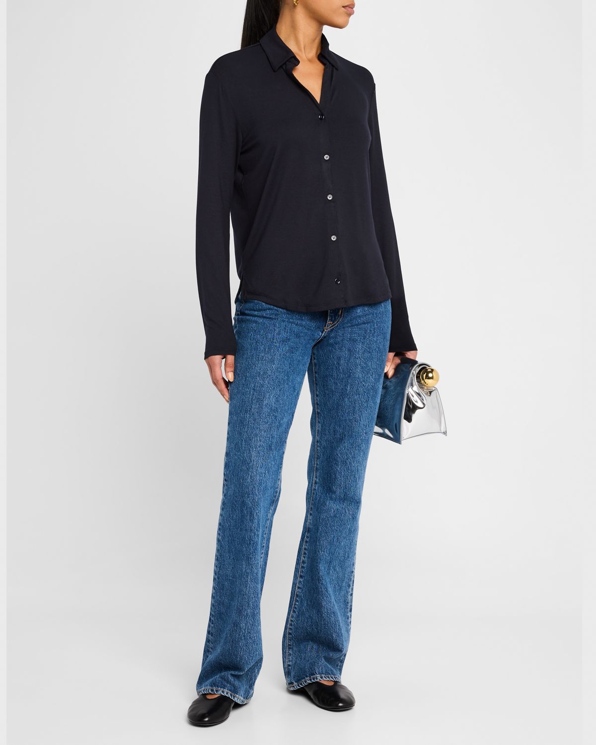 Majestic Filatures Soft Touch Button-Front Shirt