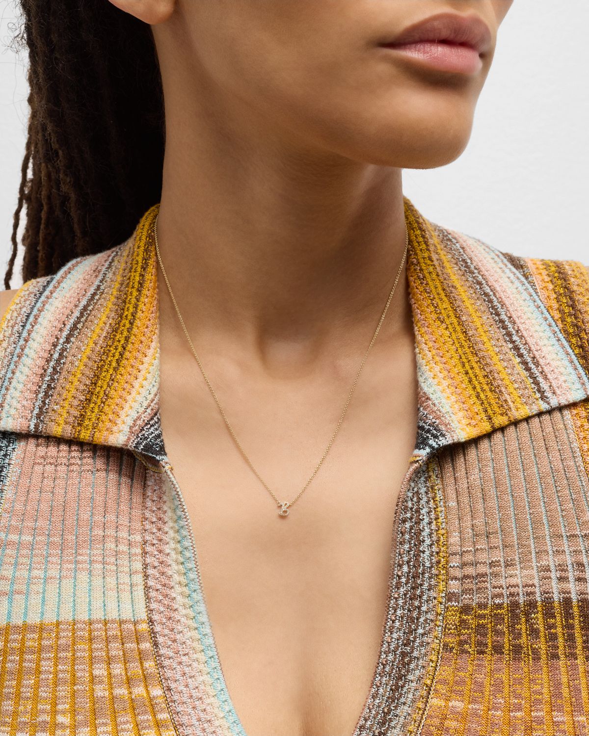 Sydney Evan 14k Diamond Pave Initial Necklace