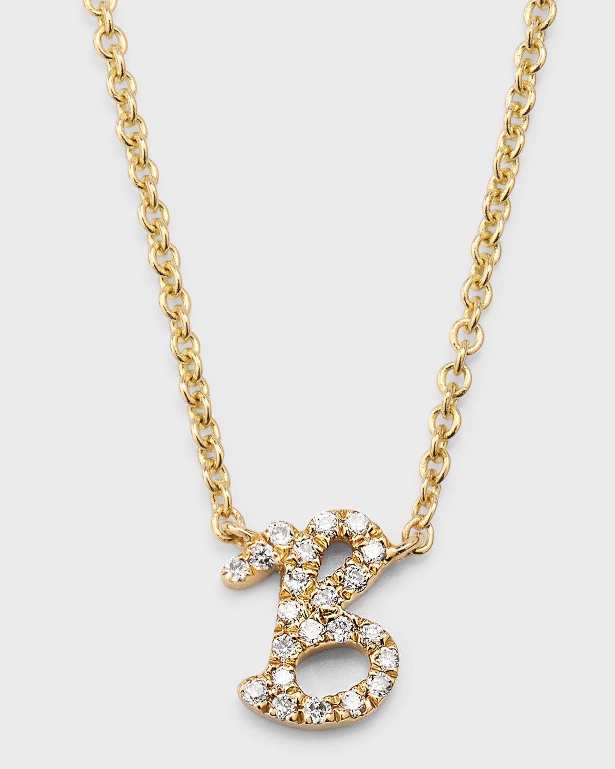 Sydney Evan 14k Diamond Pave Initial Necklace