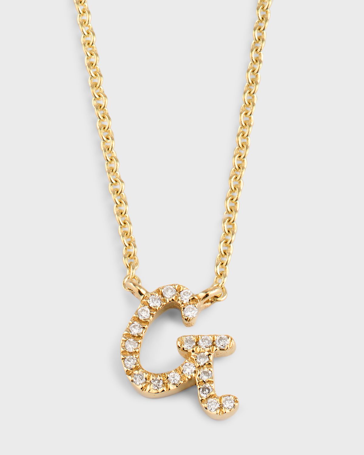 Sydney Evan 14k Diamond Pave Initial Necklace