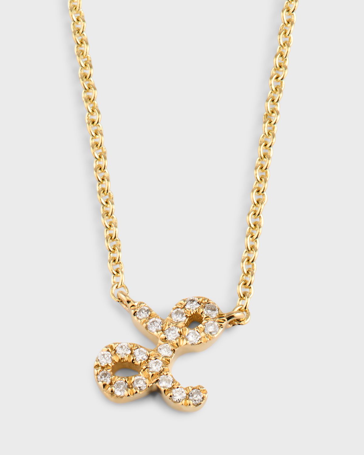 Sydney Evan 14k Diamond Pave Initial Necklace