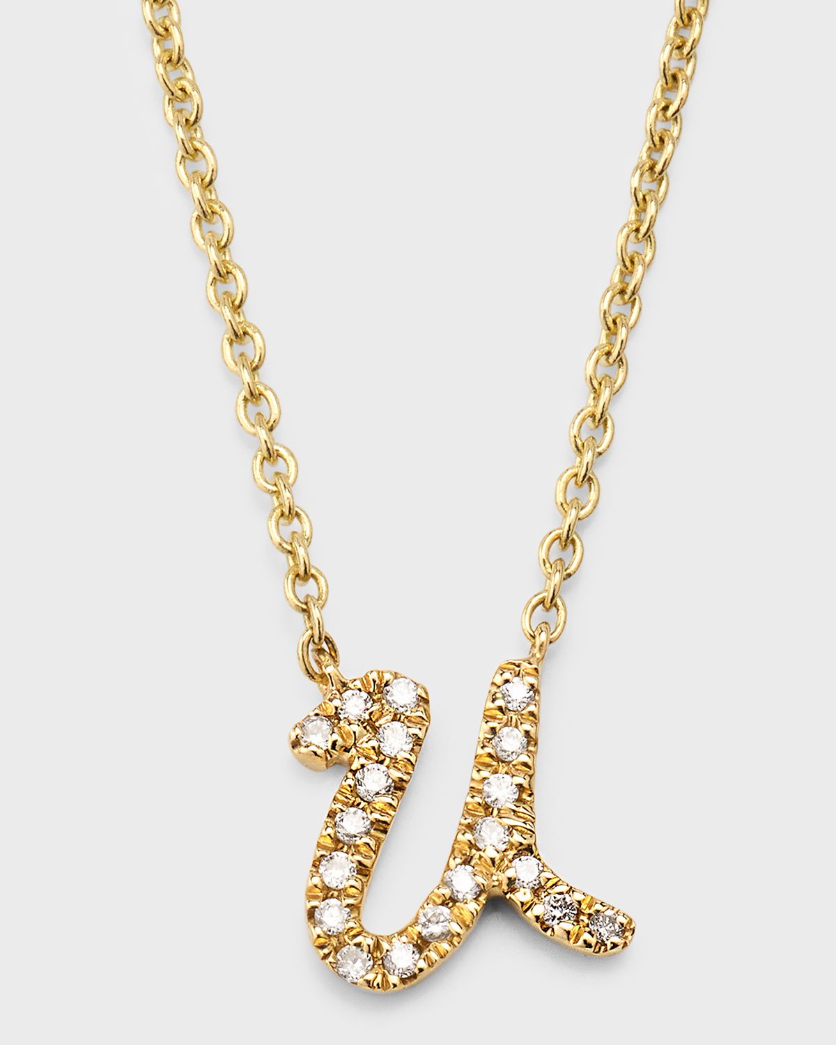 Sydney Evan 14k Diamond Pave Initial Necklace