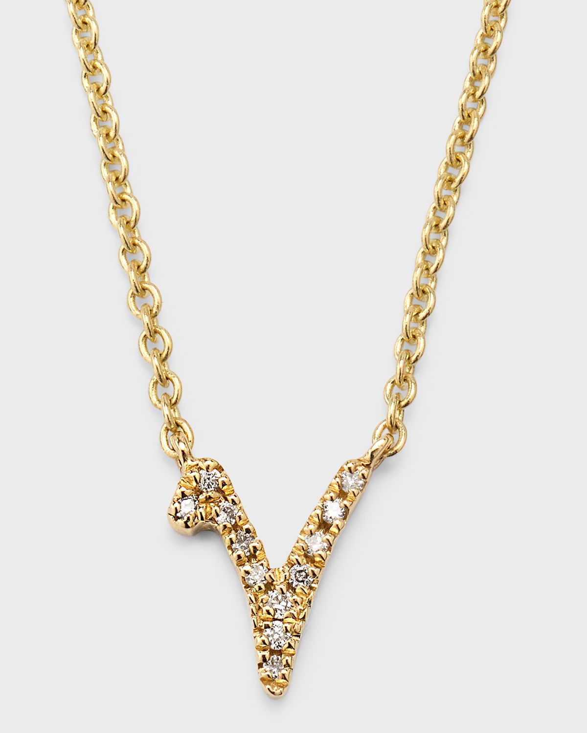 Sydney Evan 14k Diamond Pave Initial Necklace