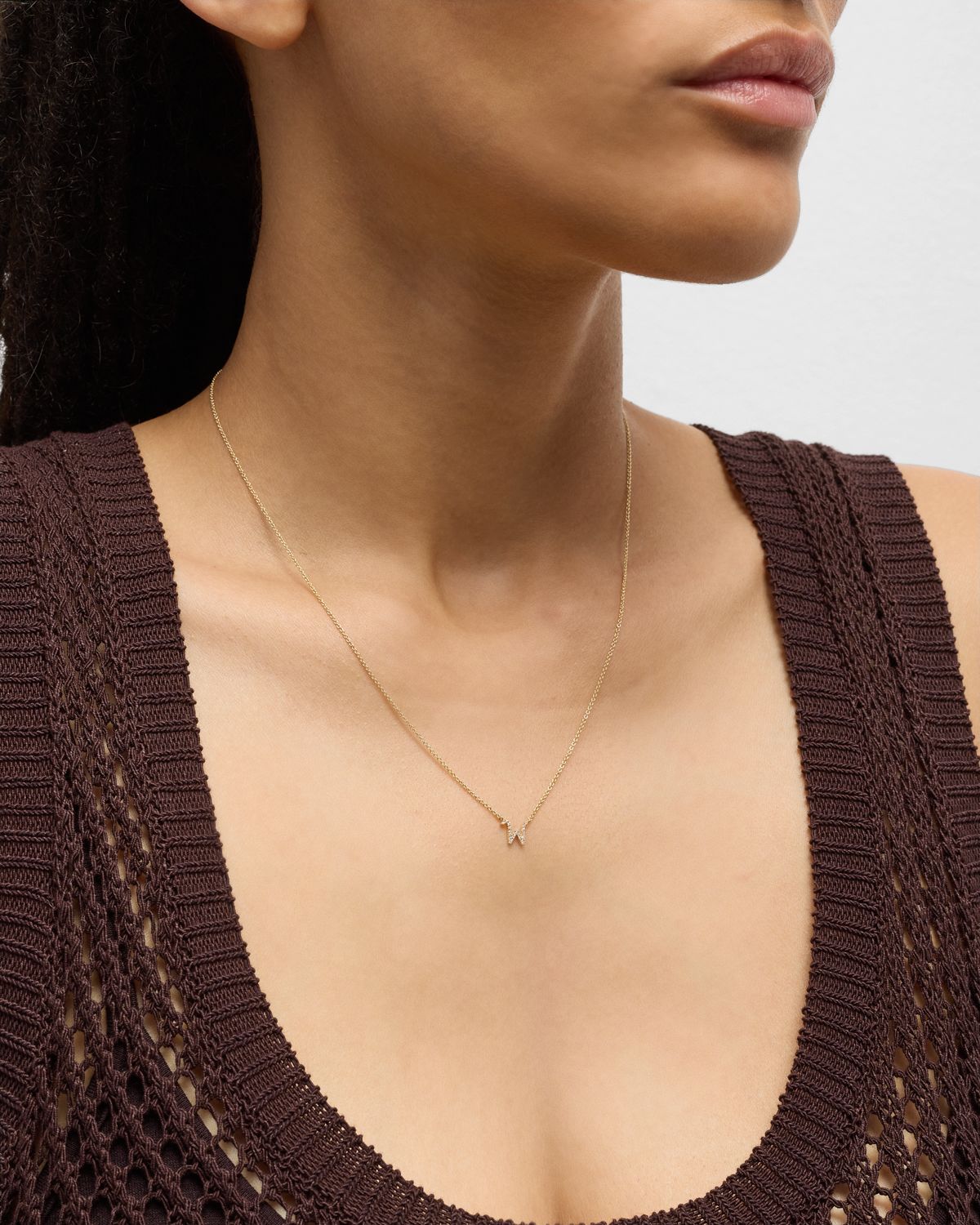 Sydney Evan 14k Diamond Pave Initial Necklace