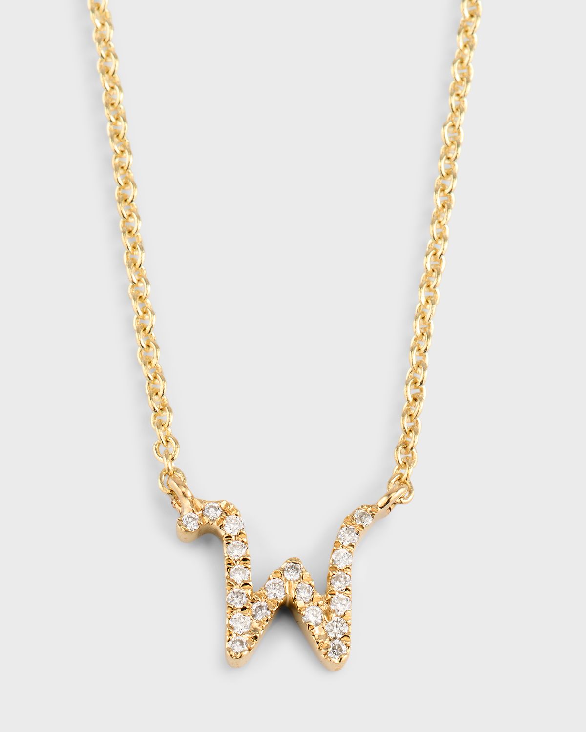Sydney Evan 14k Diamond Pave Initial Necklace