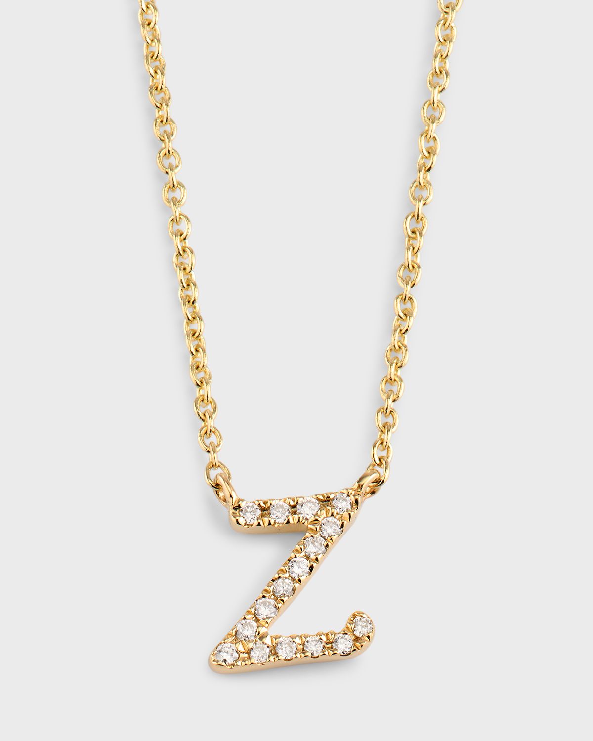 Sydney Evan 14k Diamond Pave Initial Necklace