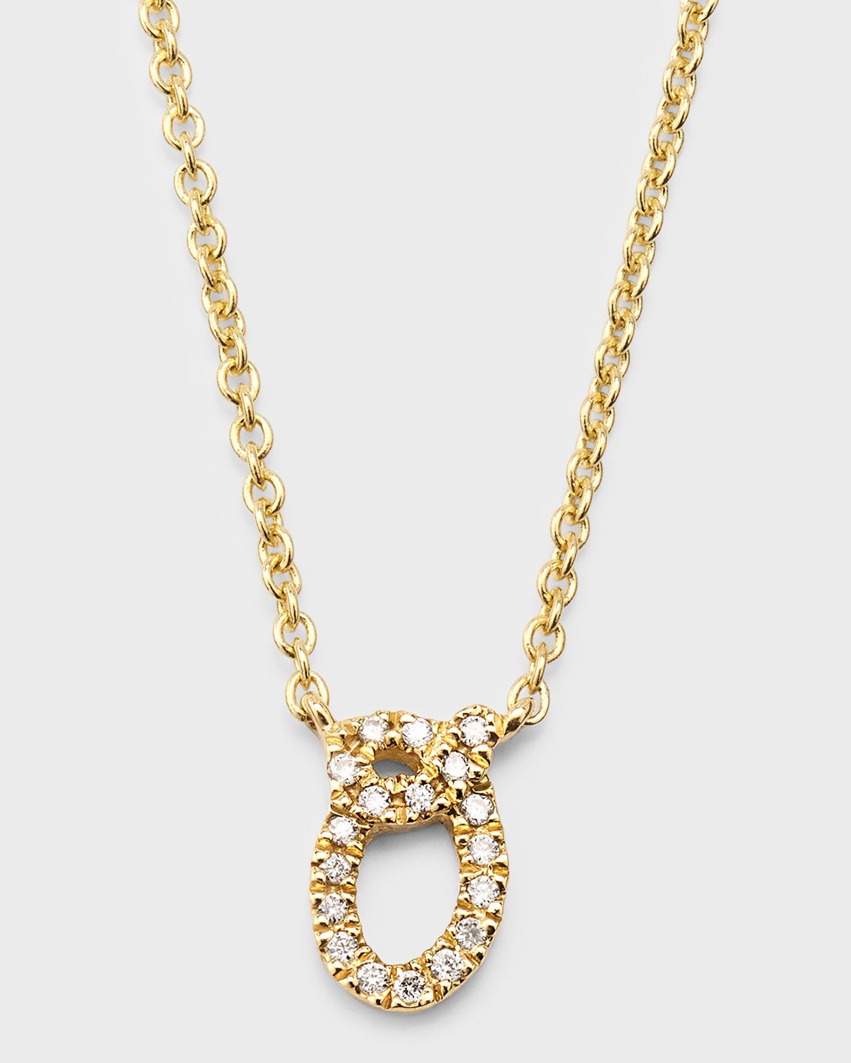 Sydney Evan 14k Diamond Pave Initial Necklace
