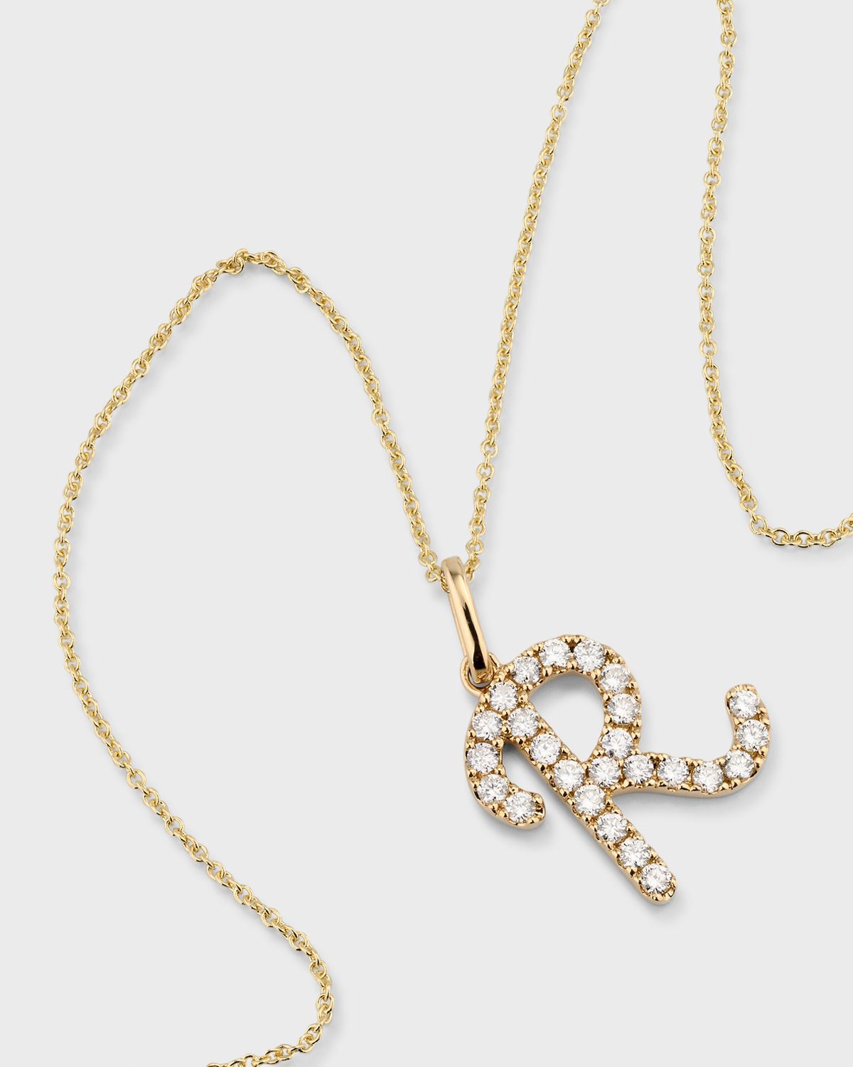 Sydney Evan 14k Diamond Pave Initial Necklace
