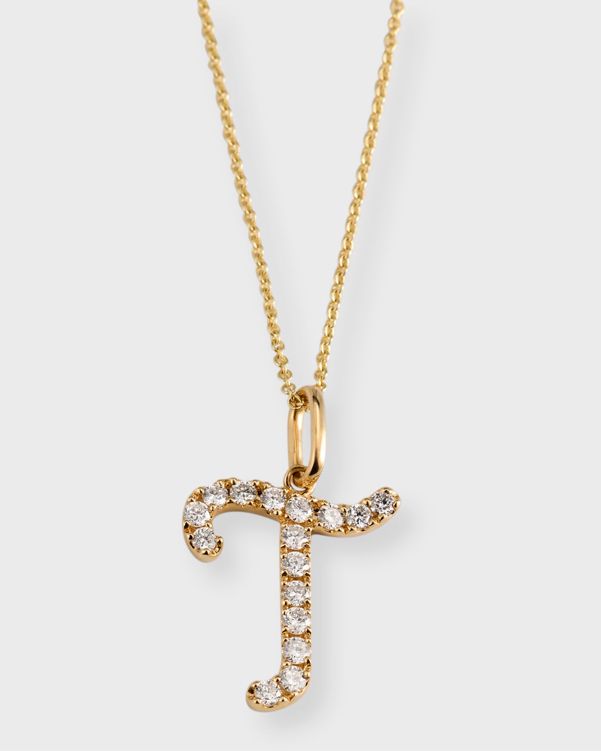 Sydney Evan 14k Diamond Pave Initial Necklace