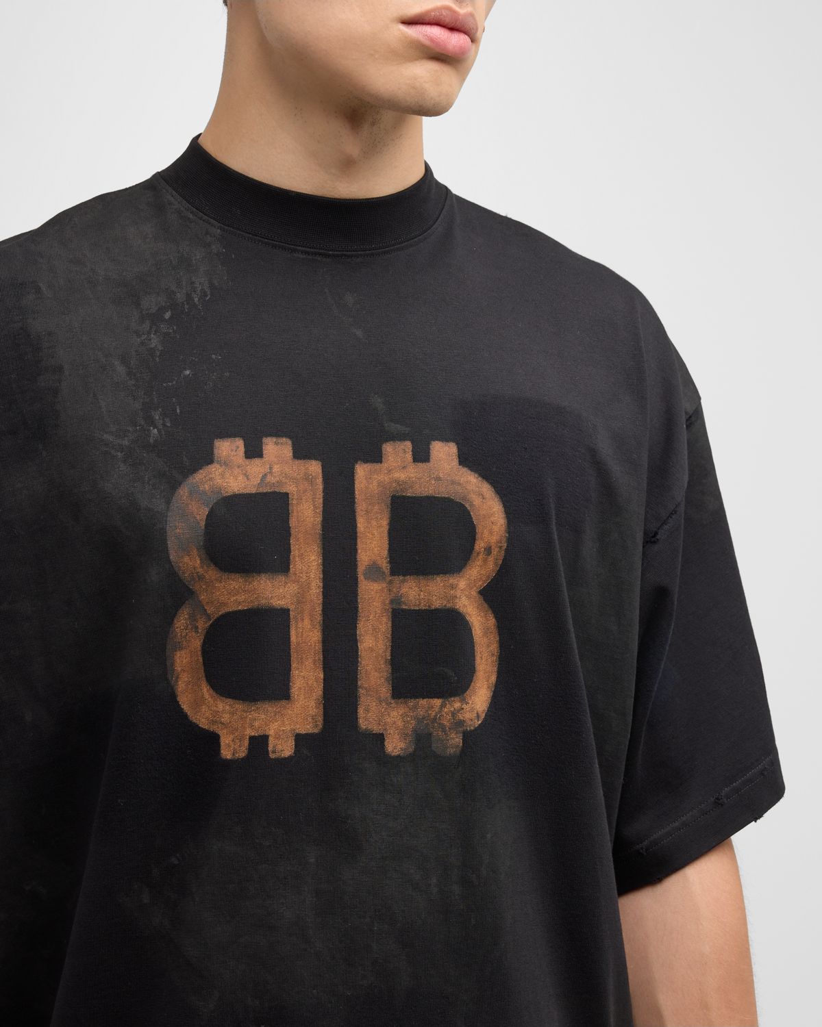 Balenciaga Men 's Crypto T Shirt Oversized
