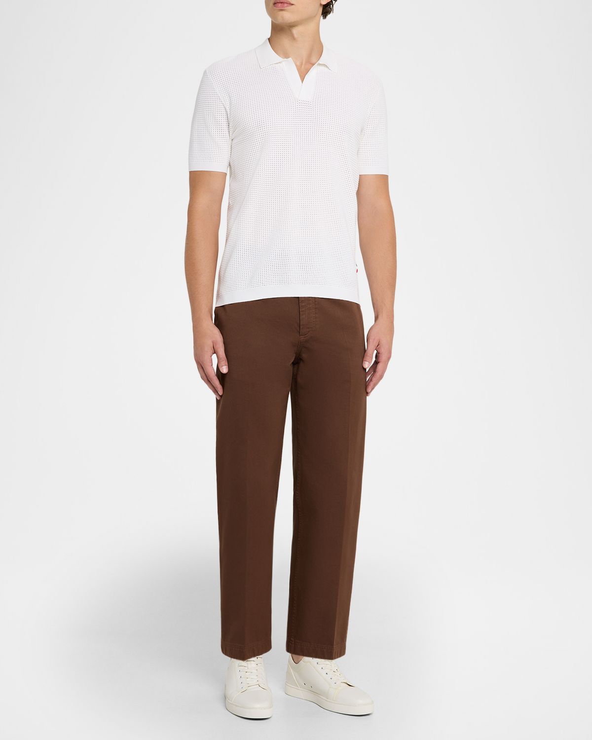 Orlebar Brown Men's Roddy Mesh Stitch Polo Shirt
