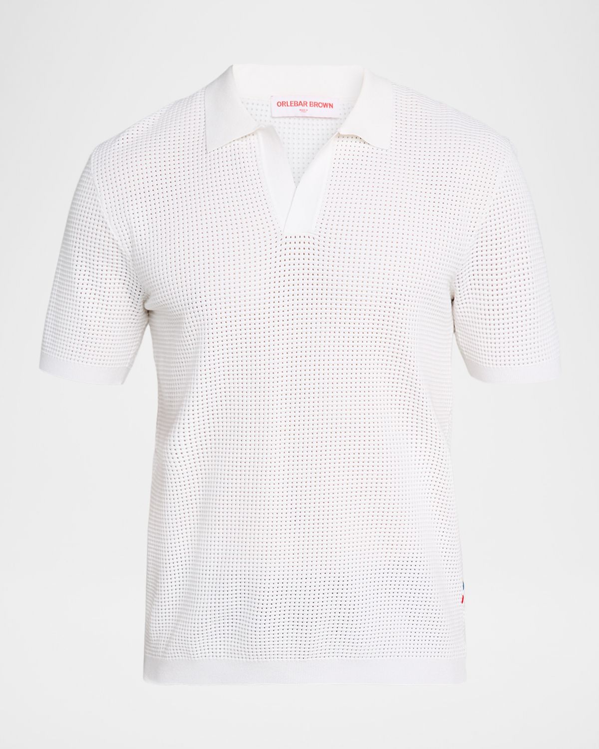 Orlebar Brown Men 's Roddy Mesh Stitch Polo Shirt | Thumbnail 6 Orlebar Brown Men 's Roddy Mesh Stitch Polo Shirt | Thumbnail 6