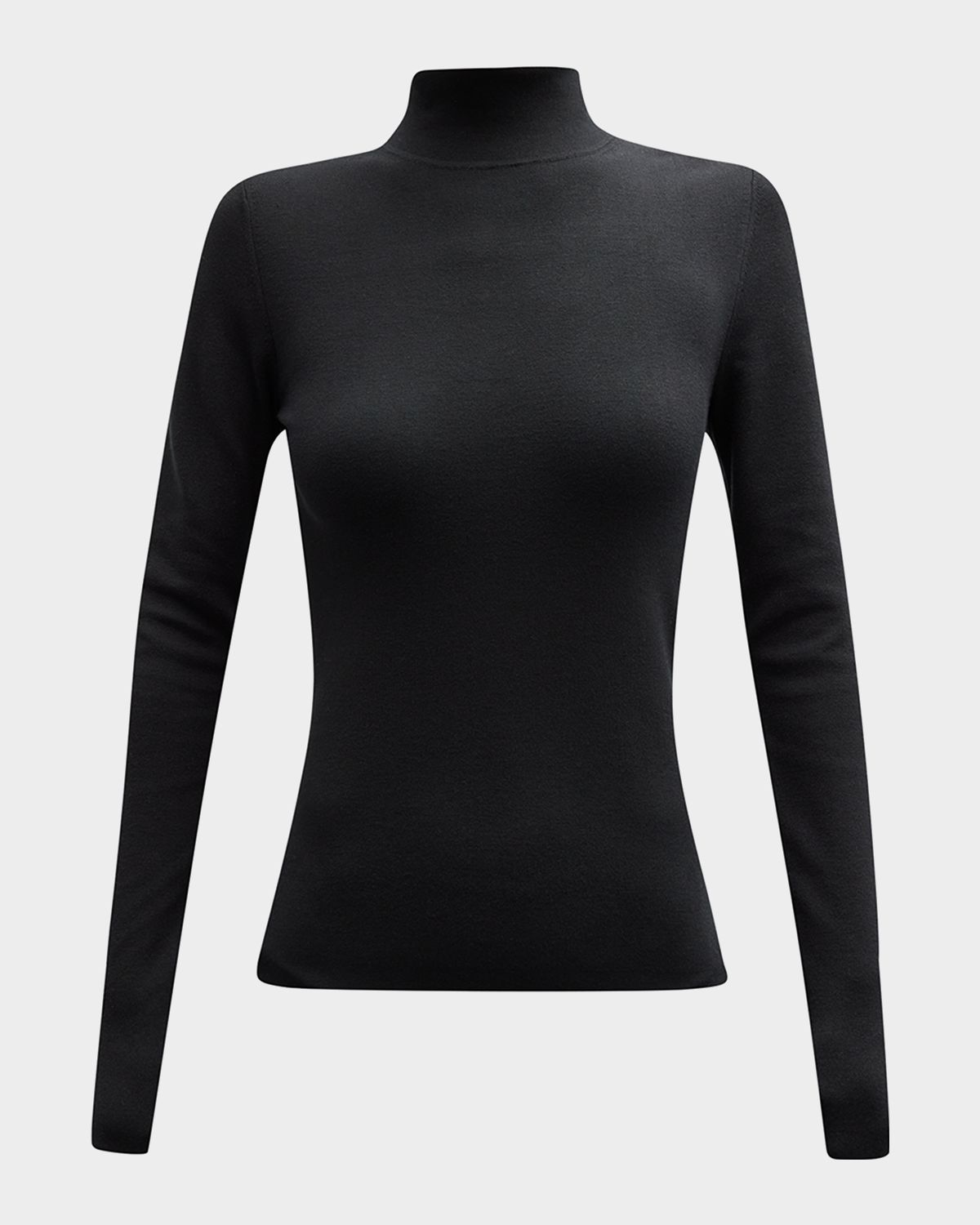 Joseph Long-Sleeve Stretch Silk Turtleneck Pullover
