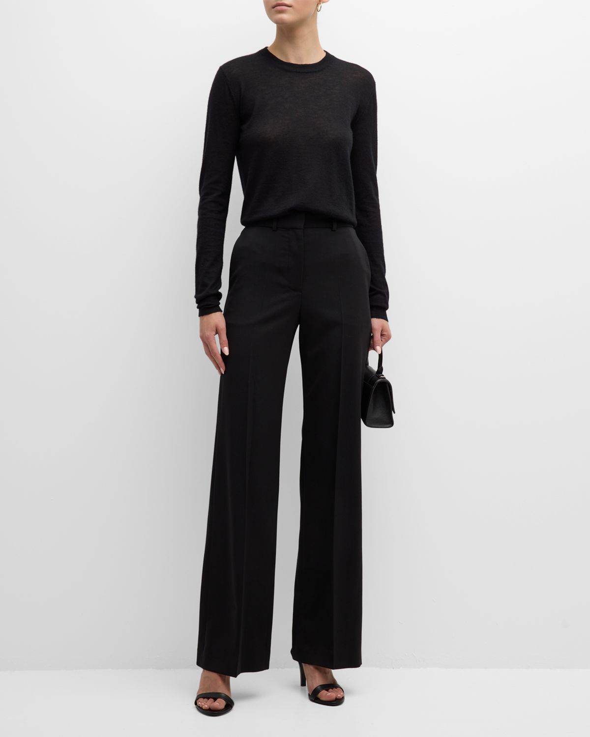 Joseph Morissey High-Rise Stretch Wool Pants