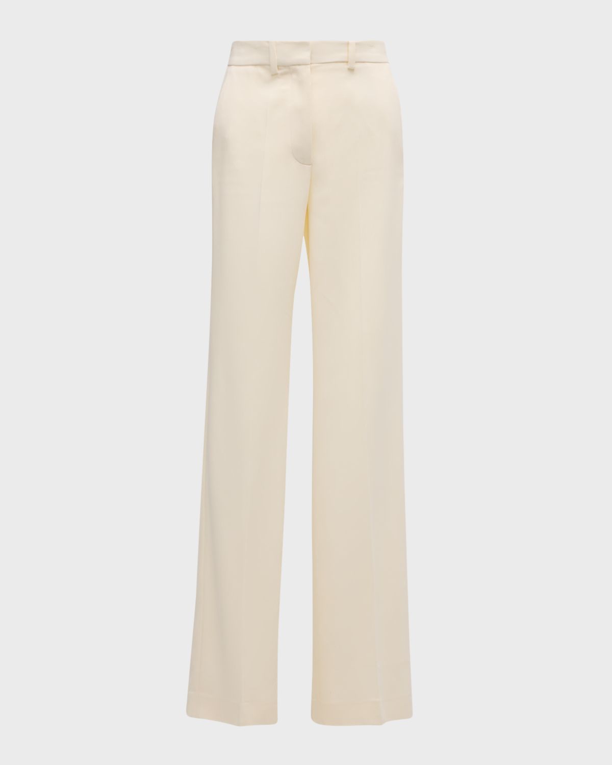 Joseph Morissey Mid-Rise Straight-Leg Cady Pants