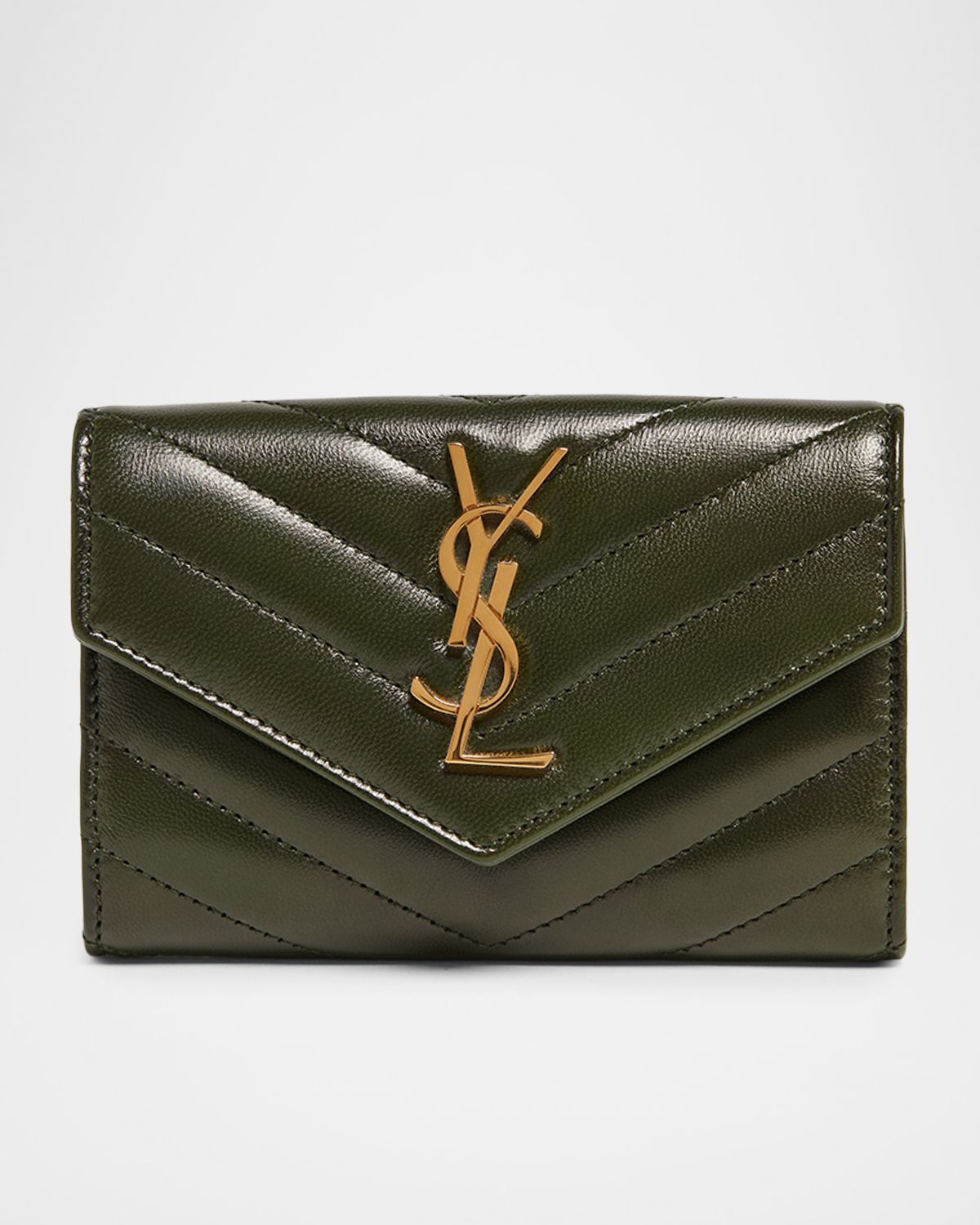 Saint Laurent YSL Monogram Small Flap Wallet in Smooth Leather | Thumbnail 8