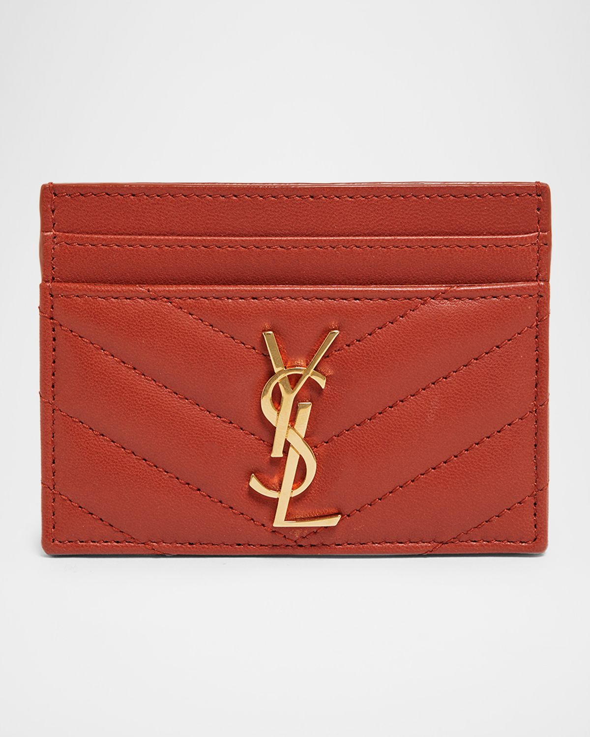 Saint Laurent Cassandre YSL Monogram Card Case in Quilted Smooth Leather | Thumbnail 8 Saint Laurent Cassandre YSL Monogram Card Case in Quilted Smooth Leather | Thumbnail 8