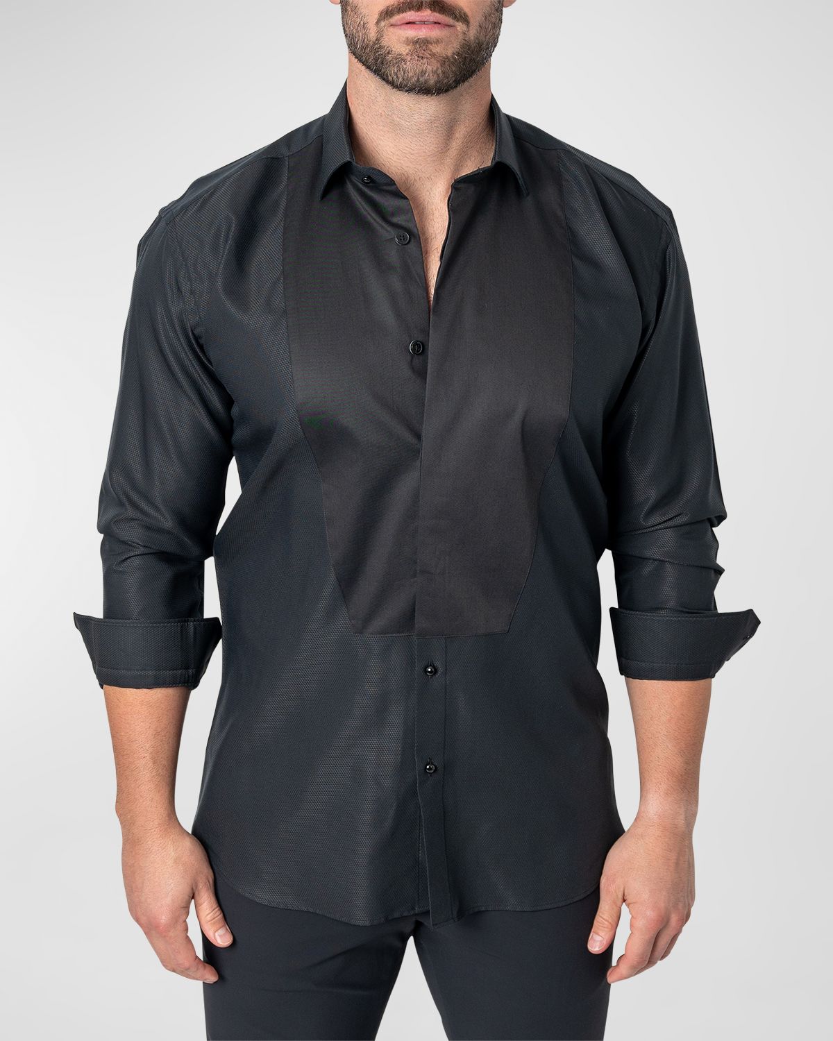 Maceoo Men 's Fibonacci Textured Sport Shirt