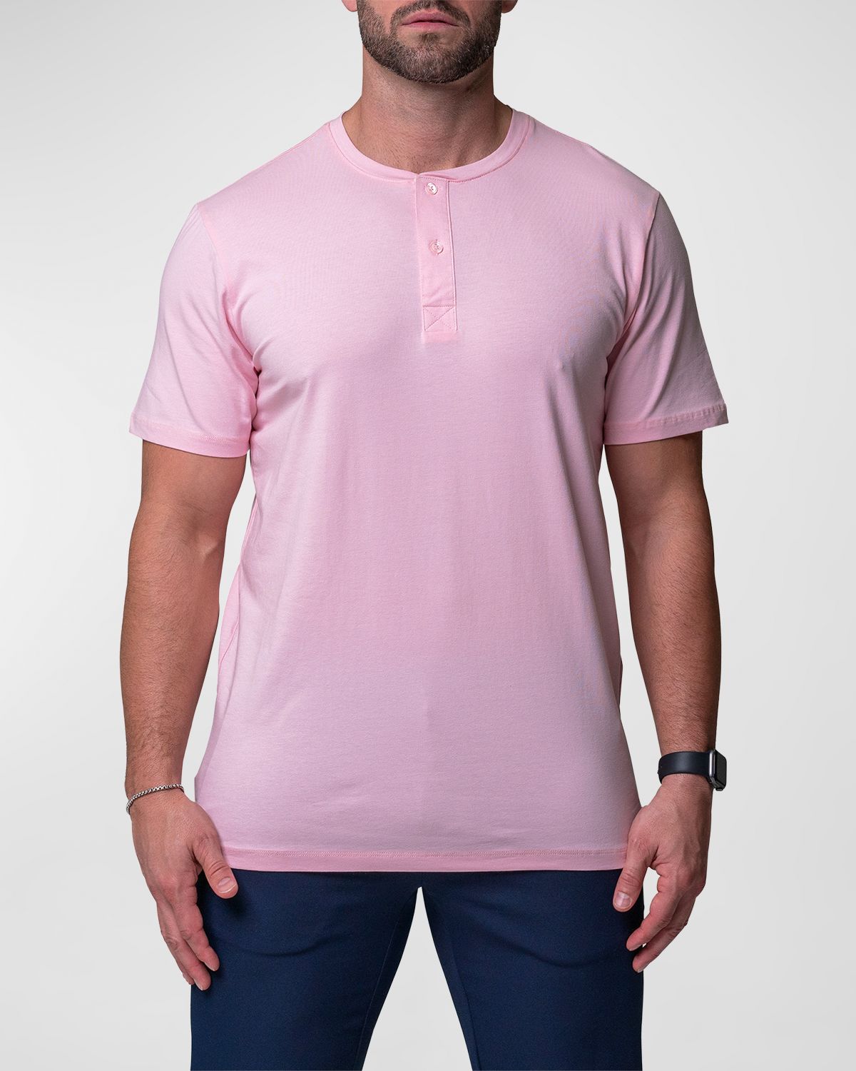 Maceoo Men 's Core Henley Shirt