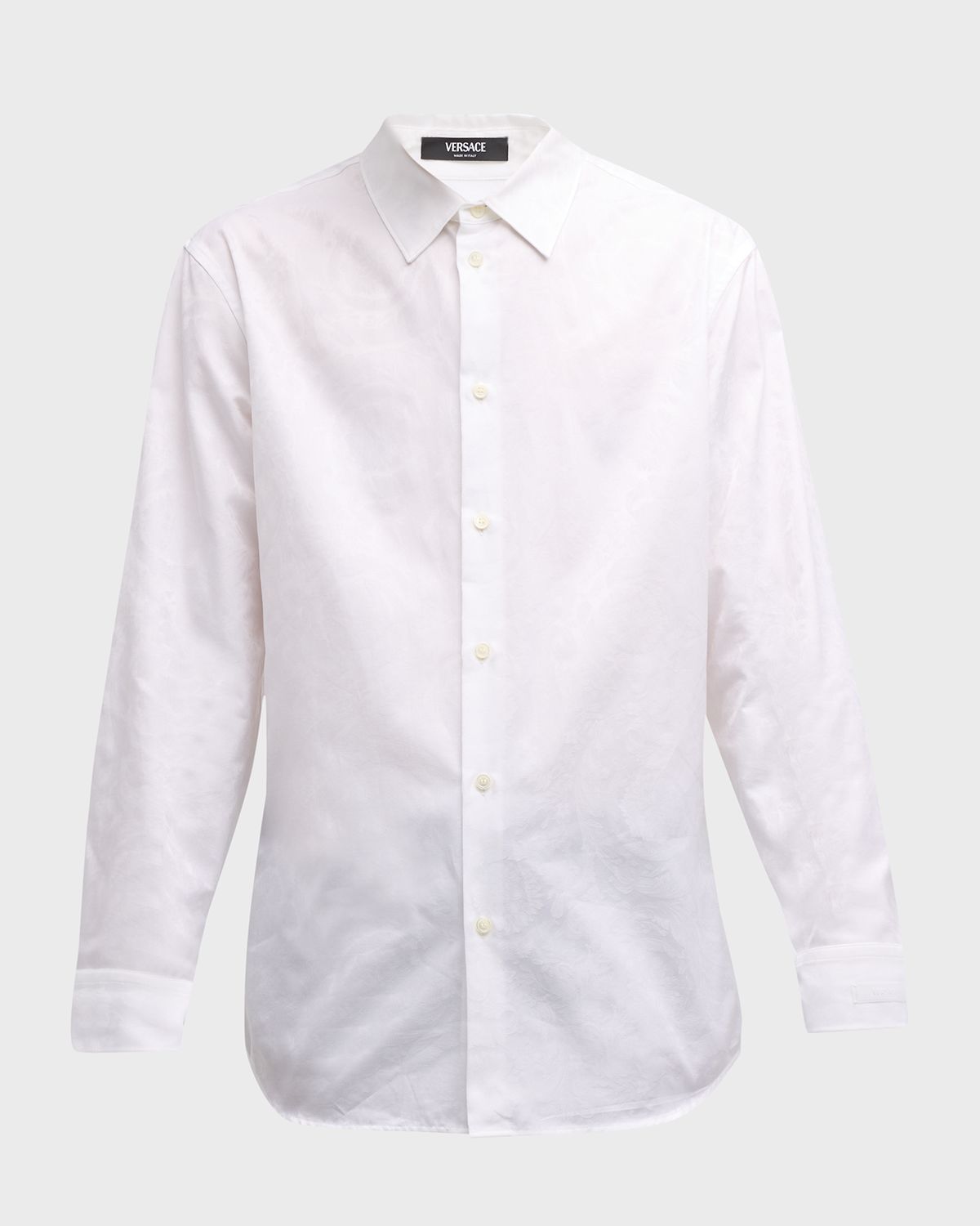 Versace Men 's Barocco Jacquard Sport Shirt