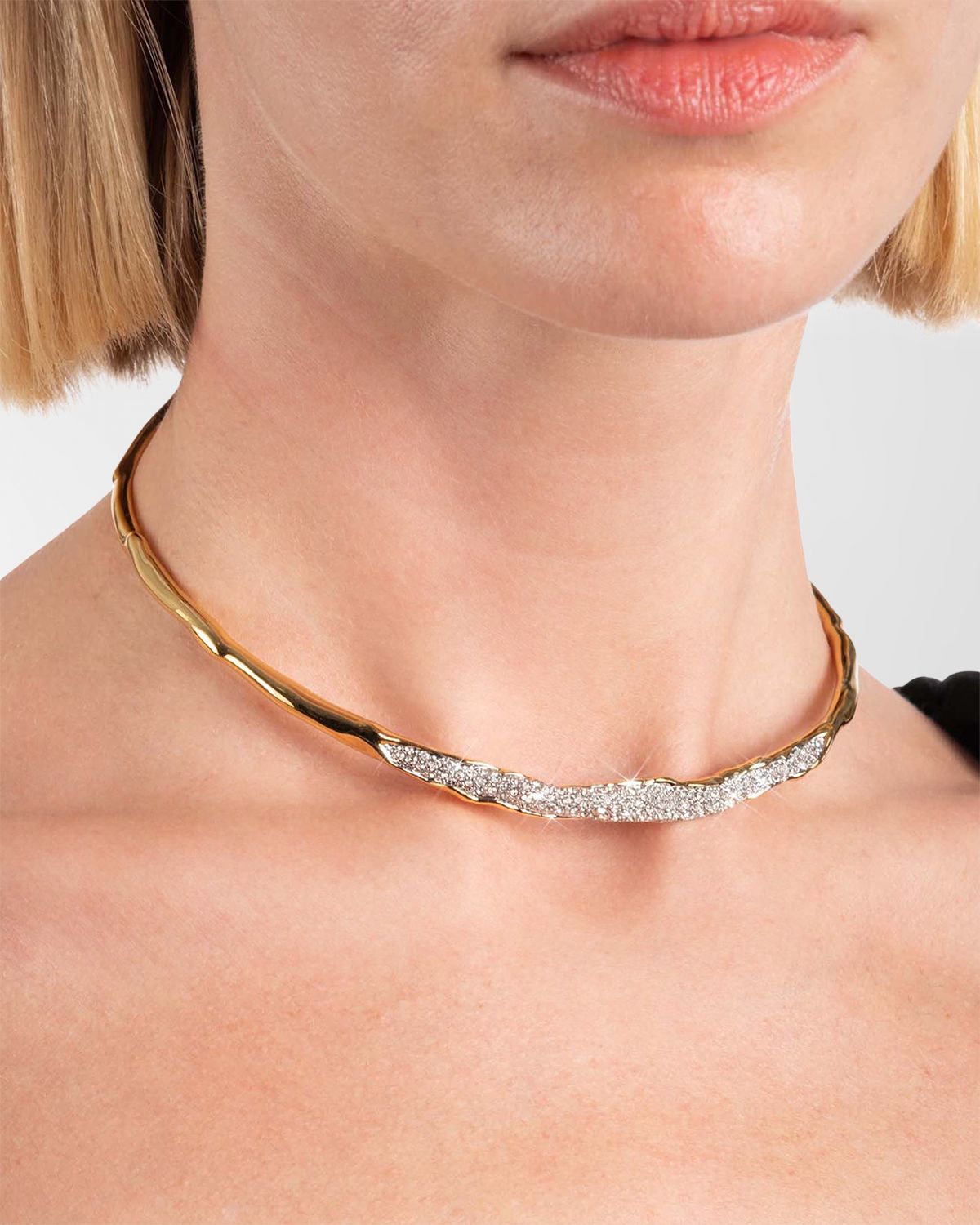 Alexis Bittar Solanales Crystal Skinny Collar Necklace