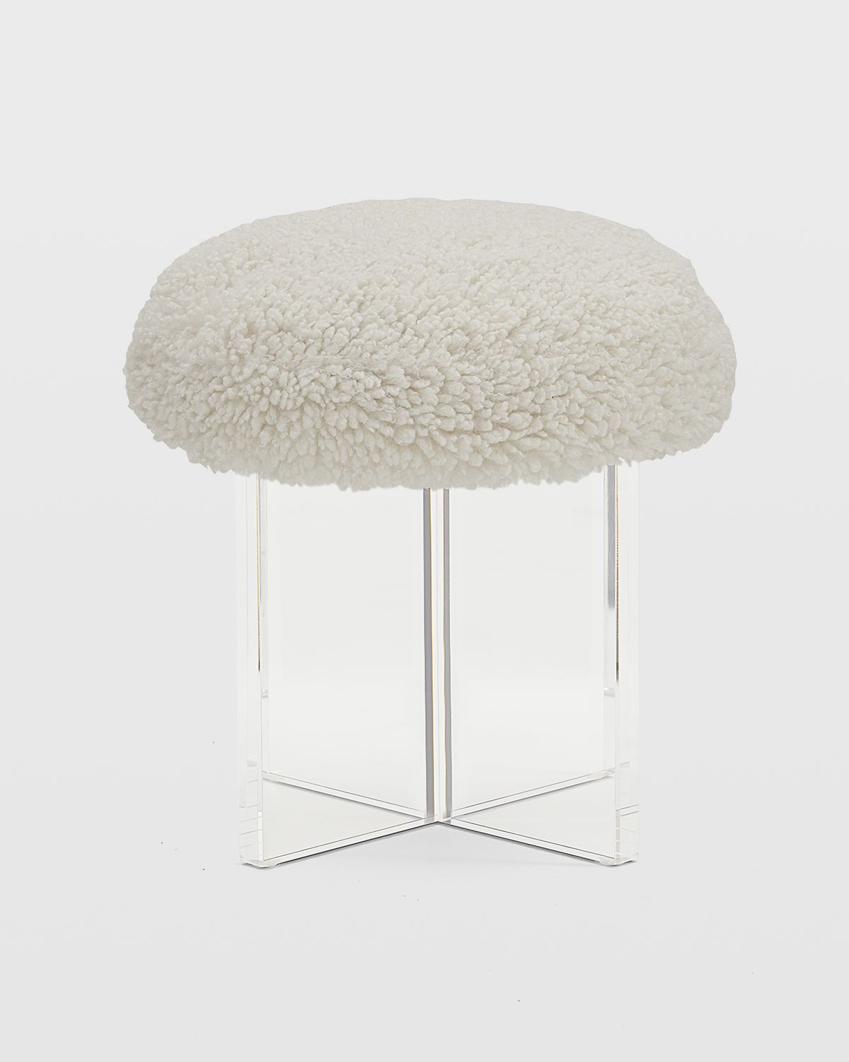Interlude Home Jules Sherpa Stool
