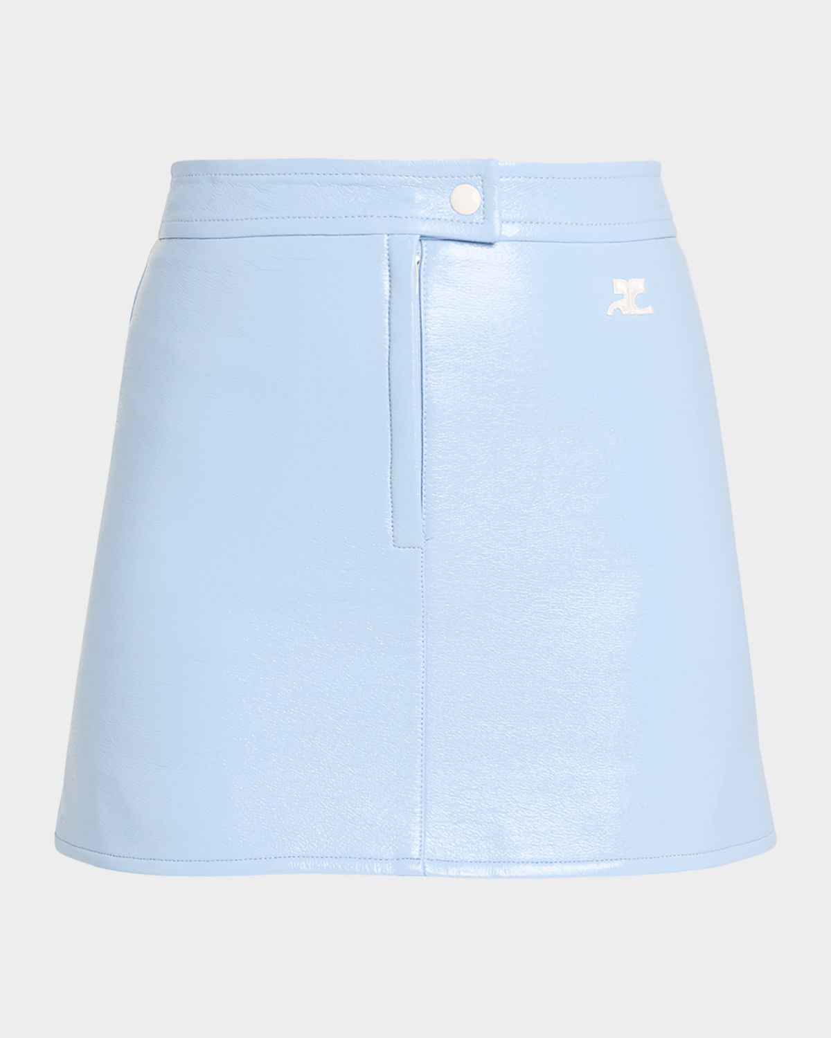 Courreges Reedition Vinyl Mini Skirt
